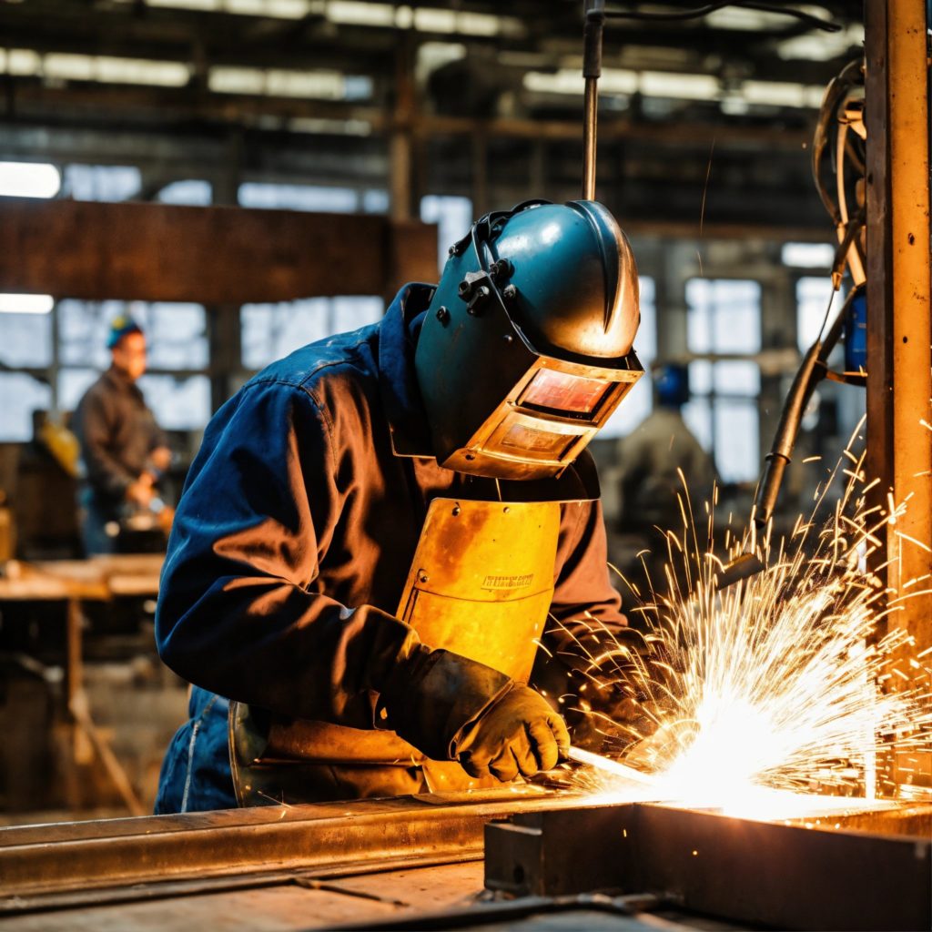 A Photo Of A Welder At Work. The Welder Is Wearing 1 1024x1024
